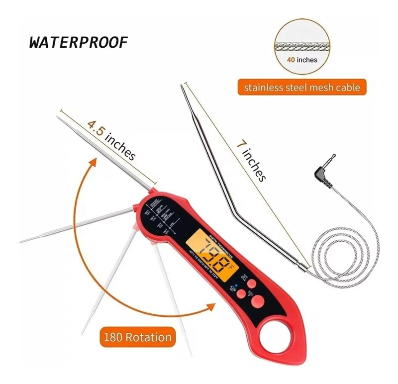 TERMOMETRO DIGITAL PARA CARNE CON DOBLE SONDA Y ALARMA INTEGRADA - 2