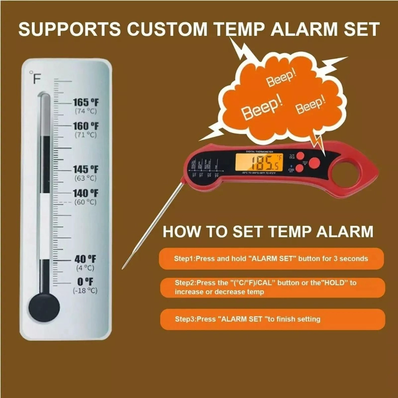 TERMOMETRO DIGITAL PARA CARNE CON DOBLE SONDA Y ALARMA INTEGRADA - 4