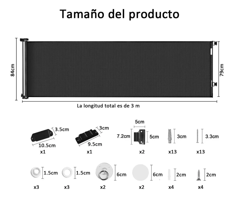 REJA DE SEGURIDAD PARA ESCALERA 300X86 CM - 3