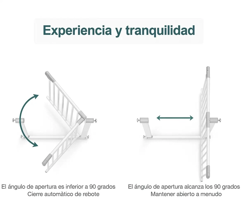 REJA DE SEGURIDAD AJUSTABLE 75-82 CM PARA BEBE S - 4