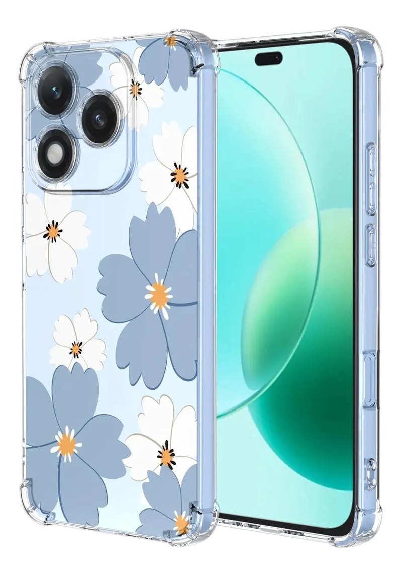 CARCASA TRANSPARENTE CON FLORES PARA HONOR 400 LITE - 1