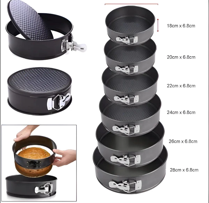 SET DE 6 MOLDES DESMONTABLES PARA TORTAS DE 18 A 28 CM - 3