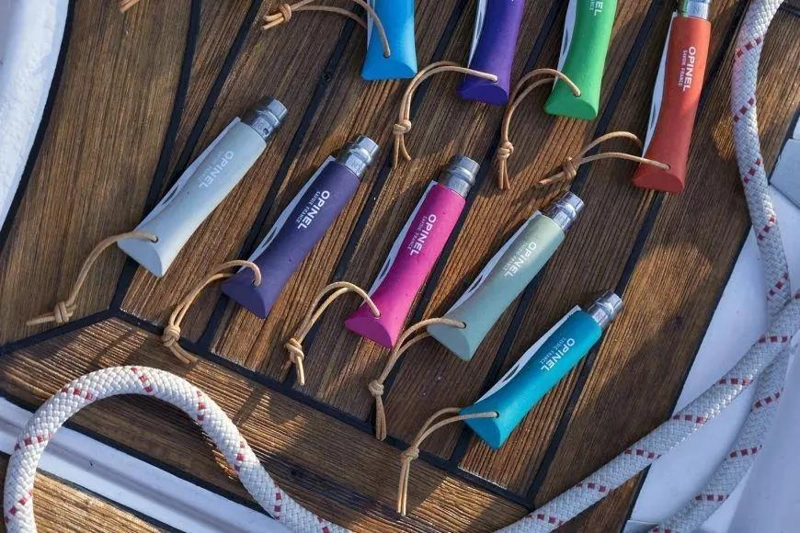 CUCHILLO PLEGABLE TREKKING FUCSIA 6CM ACERO INOXIDABLE - 3
