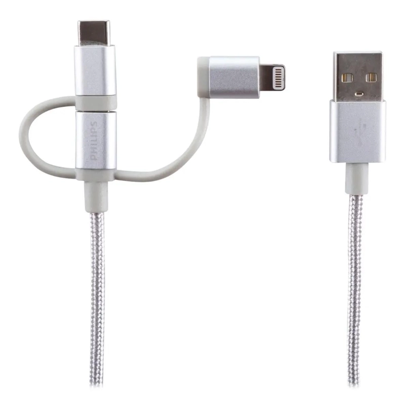 GENÉRICO CABLE 3 EN 1 PARA IPHONE, ANDROID Y USB-C