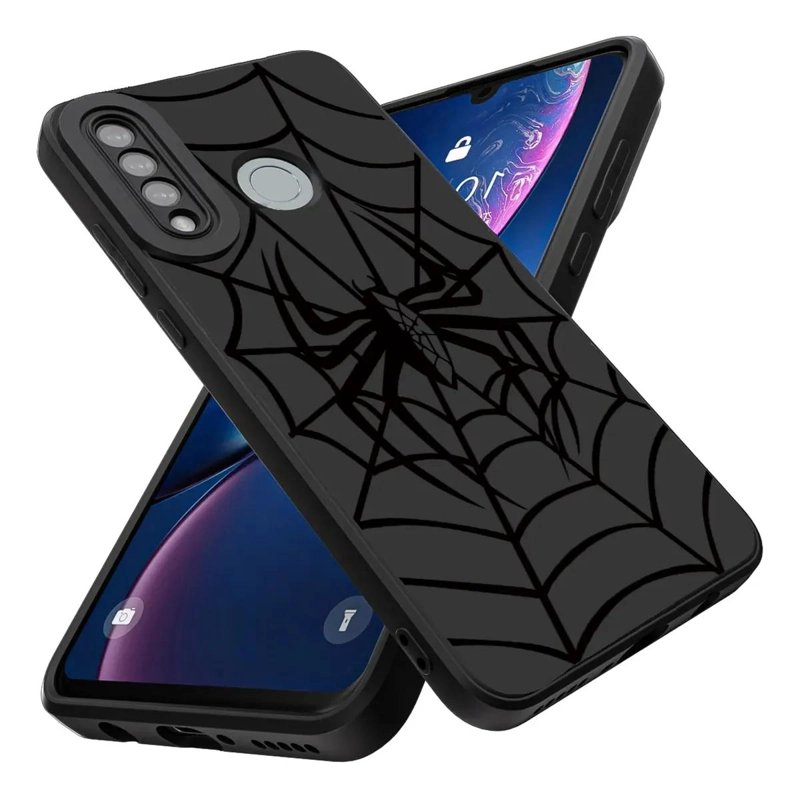 GENÉRICO CARCASA NEGRA PARA HUAWEI P30 LITE CON DISEÑO ARAÑA