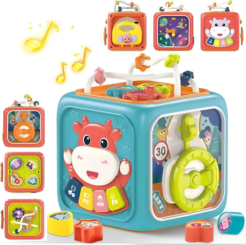 JUGUETE MONTESSORI EDUCATIVO CUBO DIDACTICO 6 EN 1 - 1