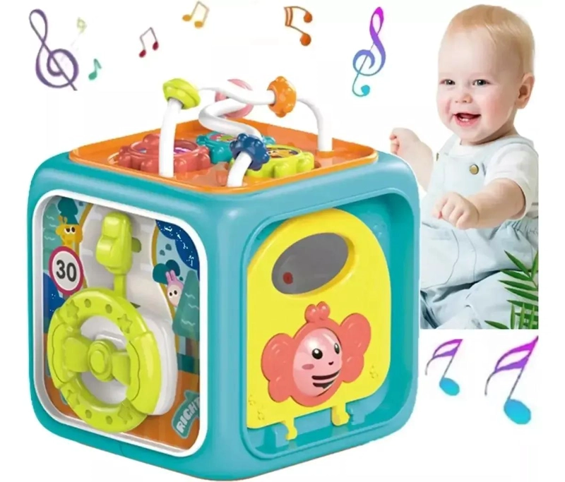 JUGUETE MONTESSORI EDUCATIVO CUBO DIDACTICO 6 EN 1 - 3