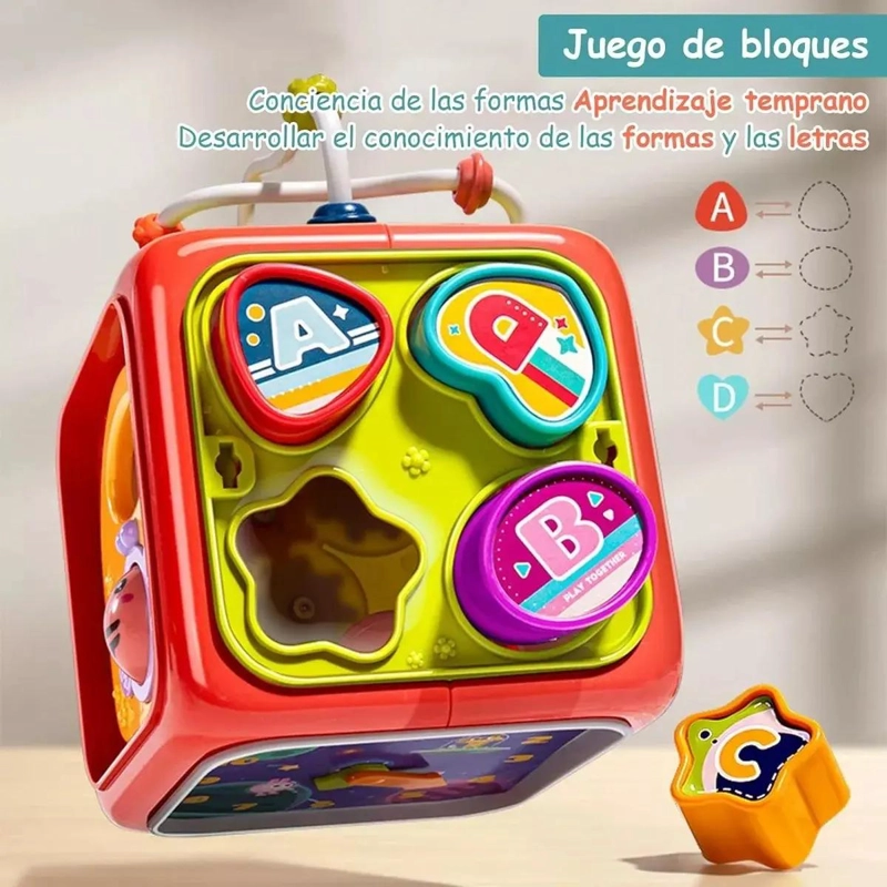 JUGUETE MONTESSORI EDUCATIVO CUBO DIDACTICO 6 EN 1 - 5