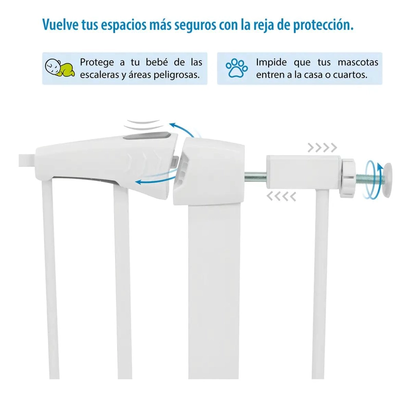 PUERTA DE SEGURIDAD EXPANDIBLE PARA BEBE S Y MASCOTAS - 4