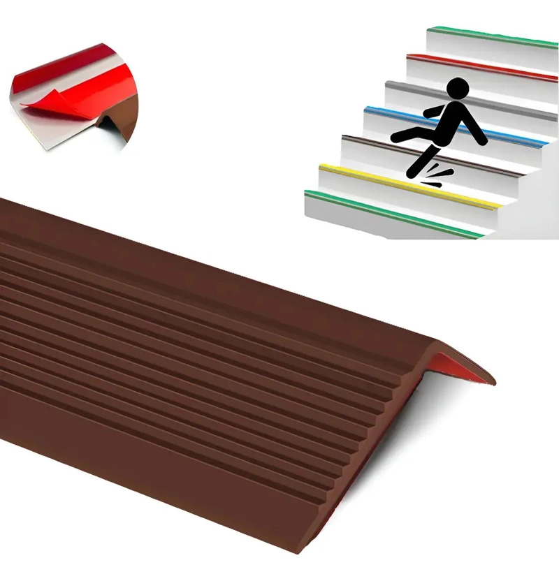 PROTECTOR DE BORDE PARA ESCALERA DE GOMA 3M MARRON - 1