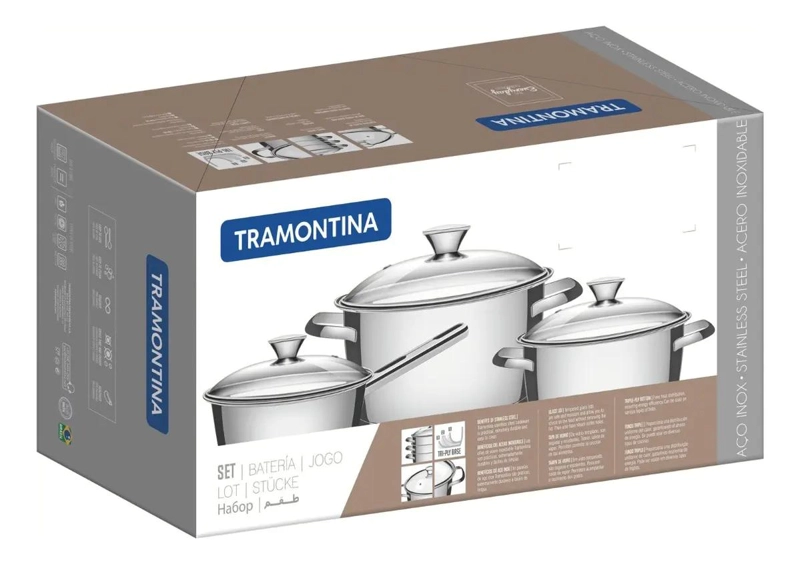 BATERIA DE COCINA ACERO TRIPLE 4 PIEZAS ALLEGRA - 2