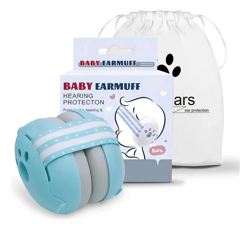 GENÉRICO OREJERAS ANTIRUIDO PROTECTORES PARA BEBE S AZUL