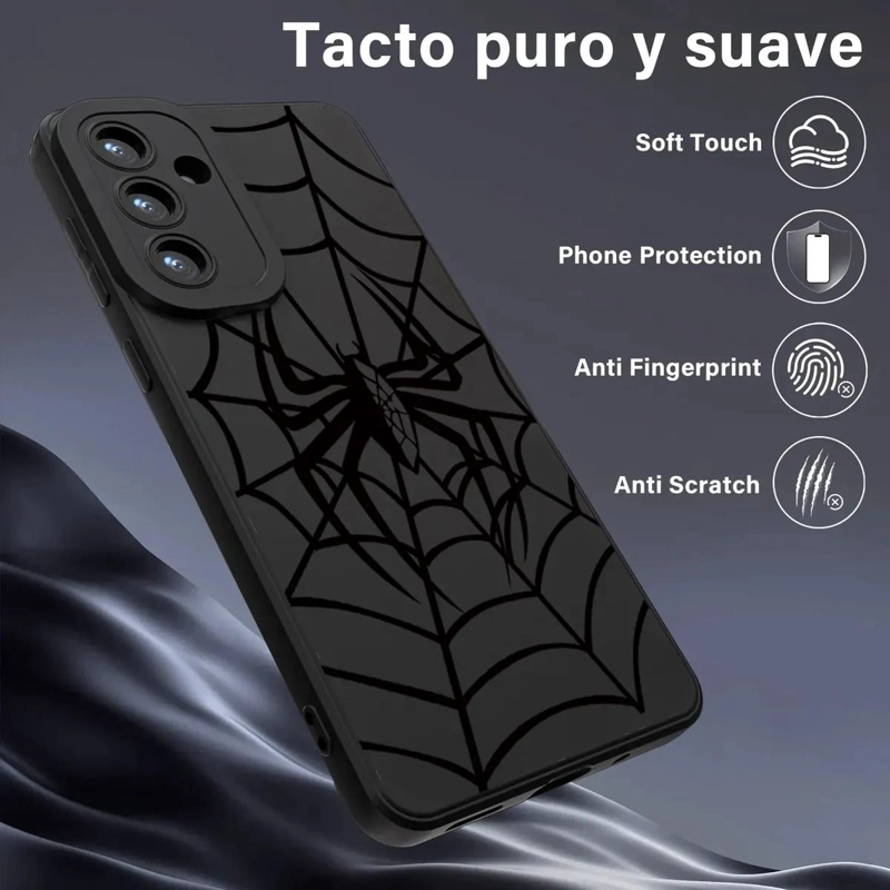 FUNDA NEGRA PARA SAMSUNG GALAXY S24 FE CON DIBUJOS - 3