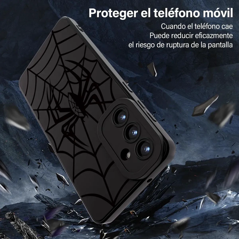 FUNDA NEGRA PARA SAMSUNG GALAXY S24 FE CON DIBUJOS - 4