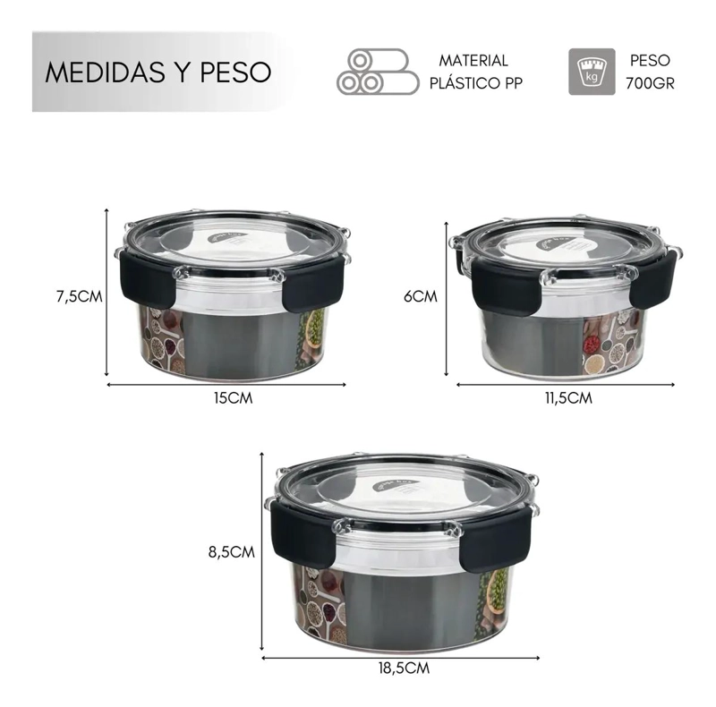 CONTENEDOR HERME TICO DE PLASTICO PARA ALIMENTOS - 2