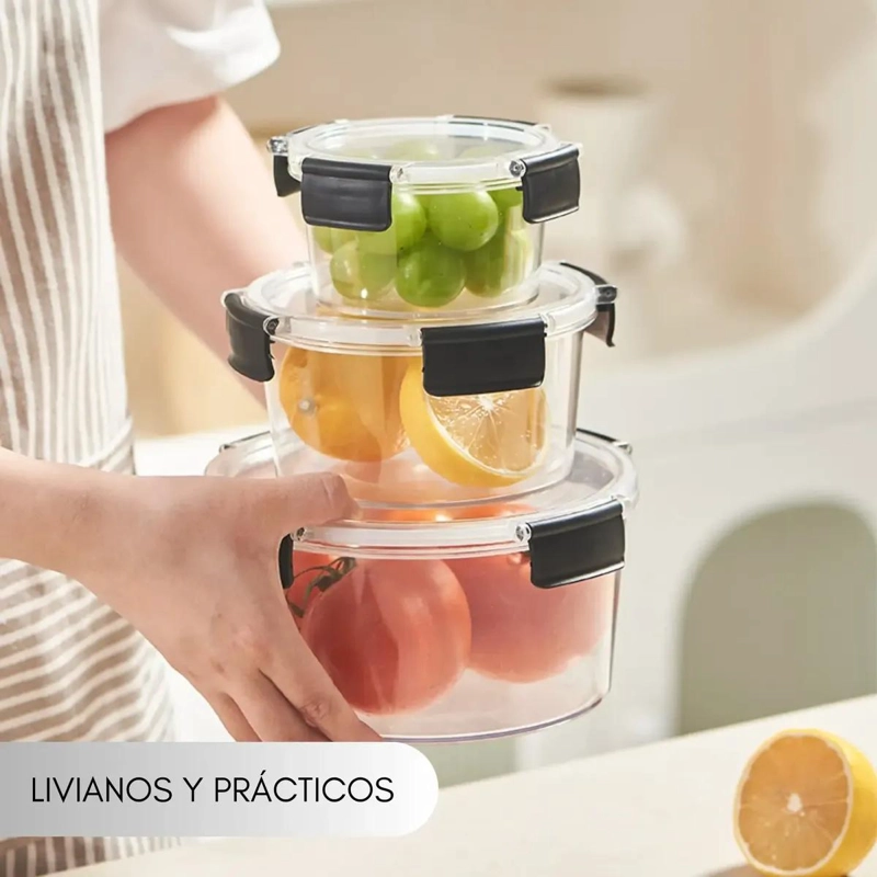 CONTENEDOR HERME TICO DE PLASTICO PARA ALIMENTOS - 3