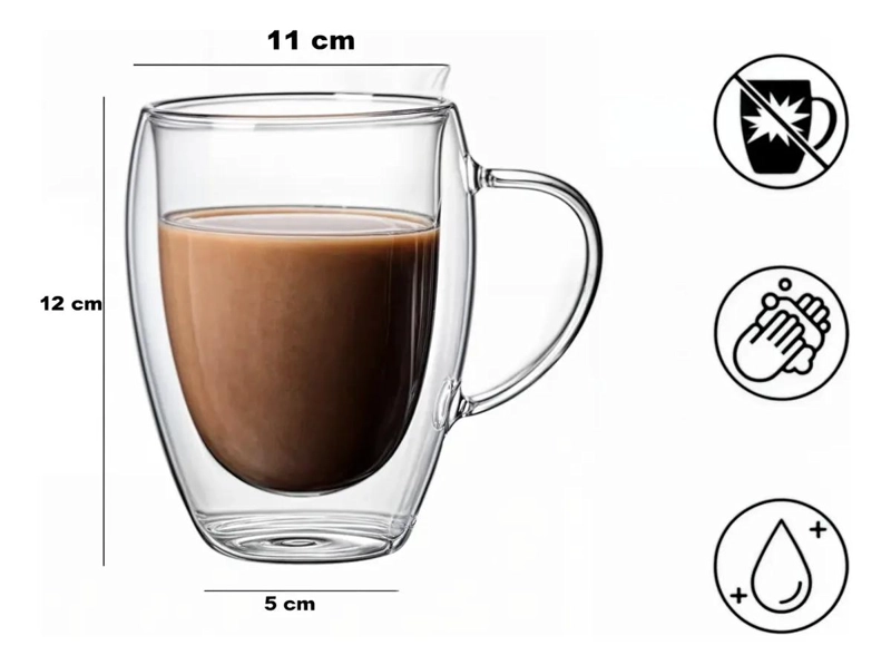TAZAS DOBLE VIDRIO PARA CAFE  ESPRESSO - 4