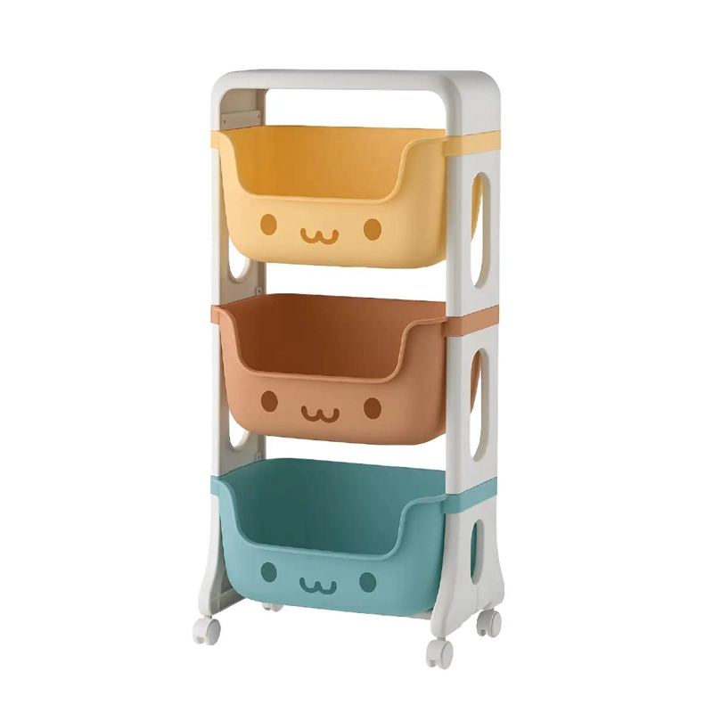 MUEBLE ORGANIZADOR DE JUGUETES CON 3 CONTENEDORES - 1