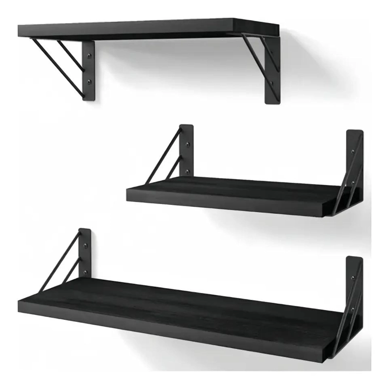 ESTANTES FLOTANTES DE MADERA PARA DECORACION Y ALMACENAMIENTO - 1