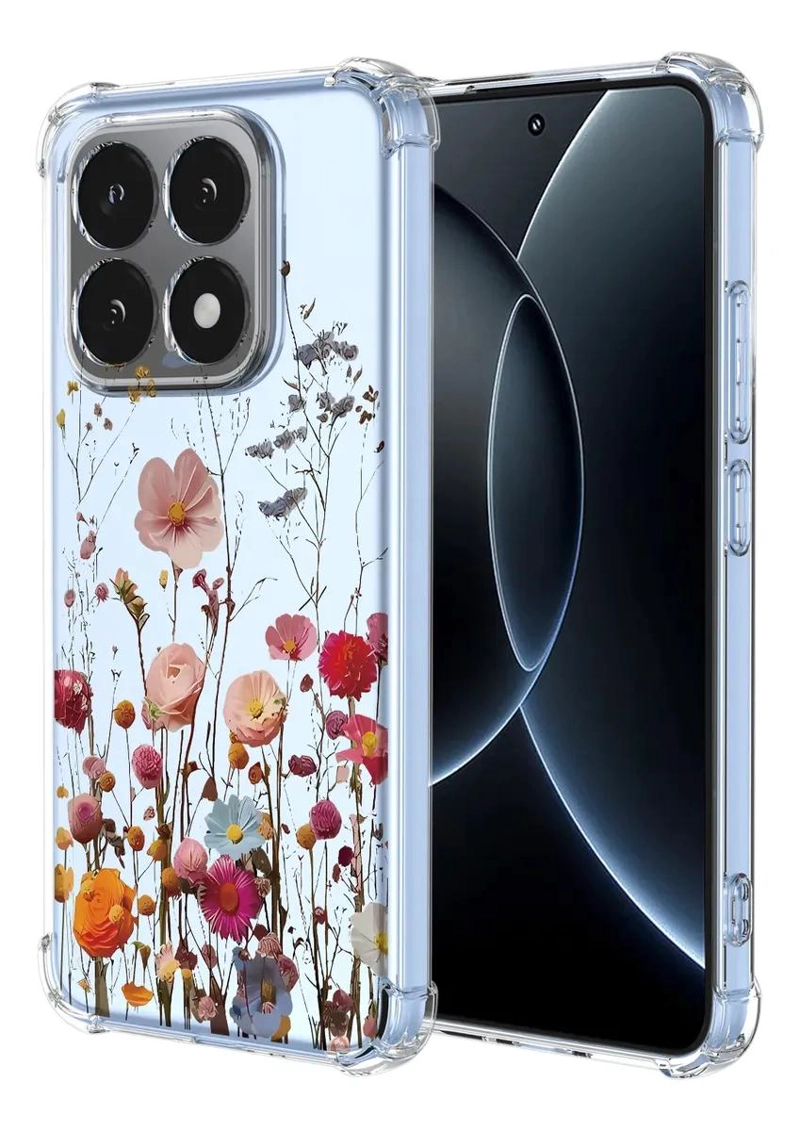 GENÉRICO FUNDA TRANSPARENTE CON FLORES PARA XIAOMI 15T 5G