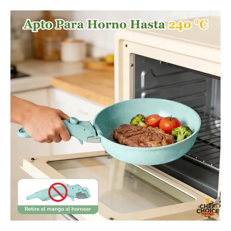 BATERIA DE COCINA ANTIADHERENTE 5 PIEZAS VERDE - 5