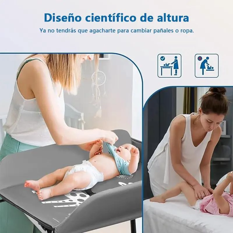CAMBIADOR DE PAÑALES HORIZONTAL PARA BEBE S - 2