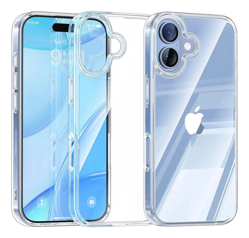 GENÉRICO FUNDA DELGADA REFORZADA TRANSPARENTE PARA IPHONE 17