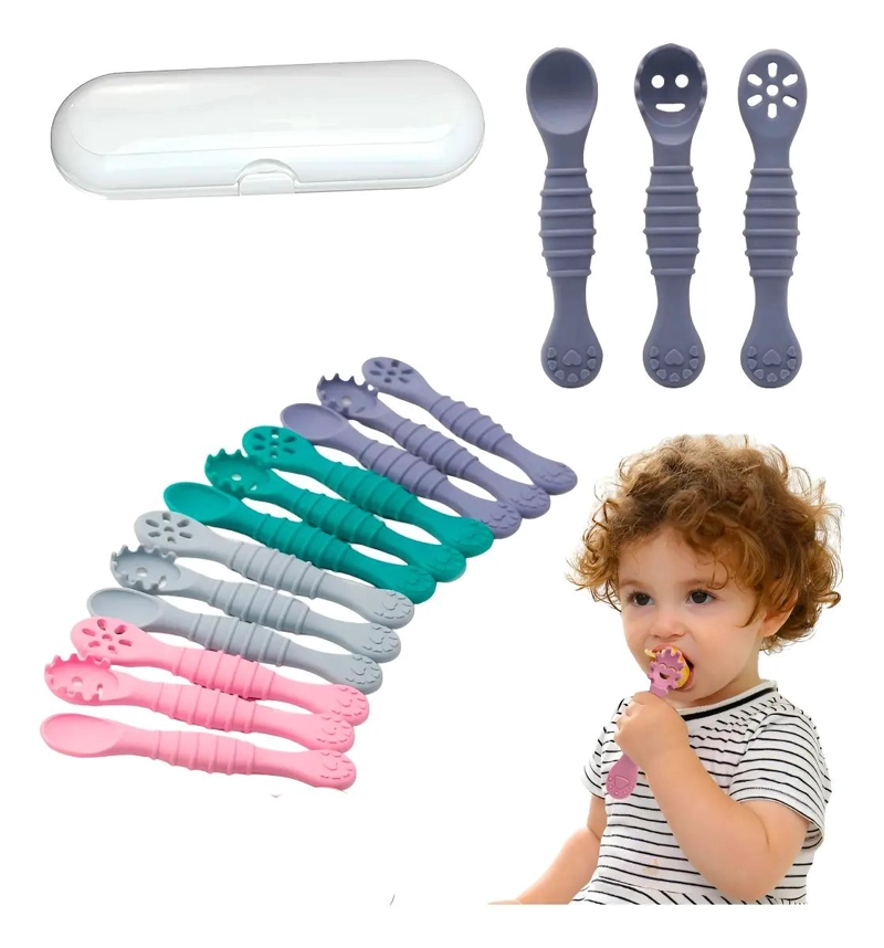 CUCHARAS DE APRENDIZAJE SILICONA CON CAJA - 1