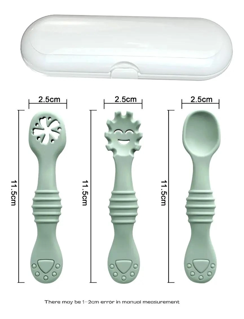 CUCHARAS DE APRENDIZAJE SILICONA CON CAJA - 3