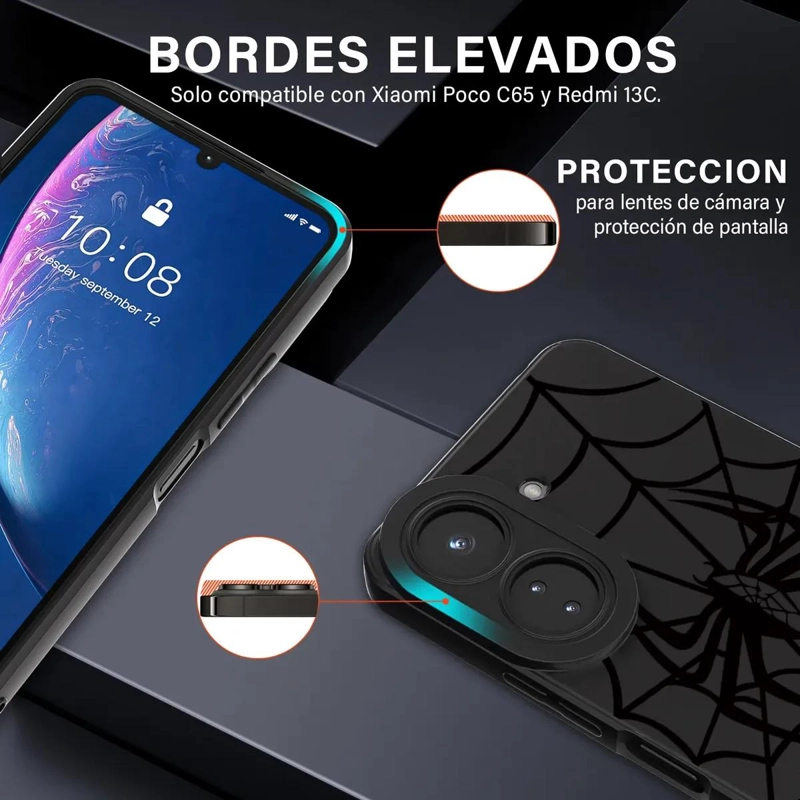 CARCASA NEGRA PARA XIAOMI POCO C65 Y REDMI 13C - 2