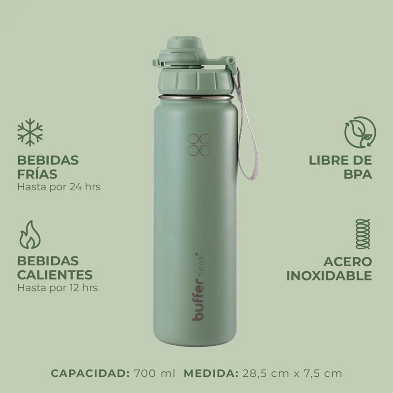 TERMO BOTELLA AGUA TE RMICA 700ML ACERO INOXIDABLE - 3
