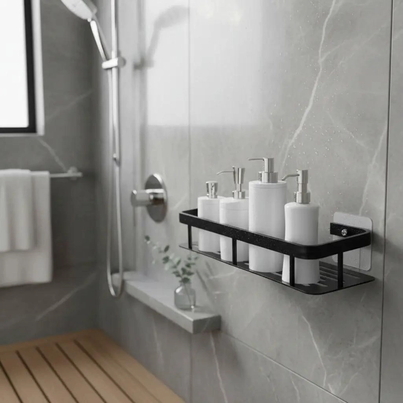 ORGANIZADOR DE DUCHA Y BAÑO CON REPISA - 1