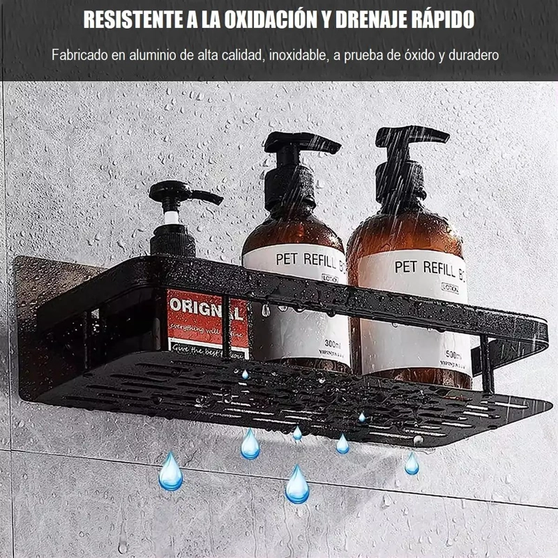 ORGANIZADOR DE DUCHA Y BAÑO CON REPISA - 5