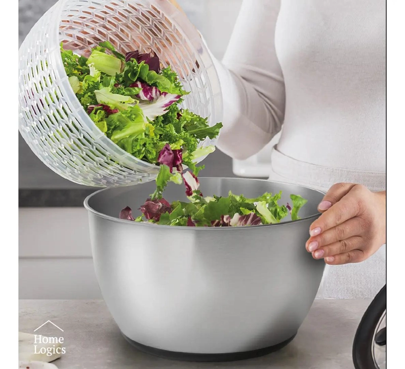 SECADOR CENTRIFUGADOR DE ENSALADA 5 LITROS ACERO INOX - 3