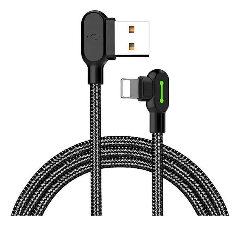 GENÉRICO CABLE USB 1.8M PARA IPHONE CARGA RAPIDA 90º