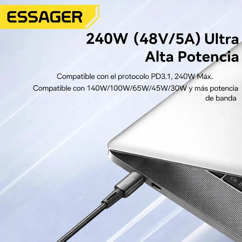 CABLE TIPO C A TIPO C 240W CARGA RAPIDA - 2
