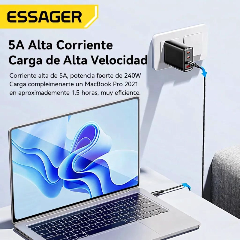CABLE TIPO C A TIPO C 240W CARGA RAPIDA - 3