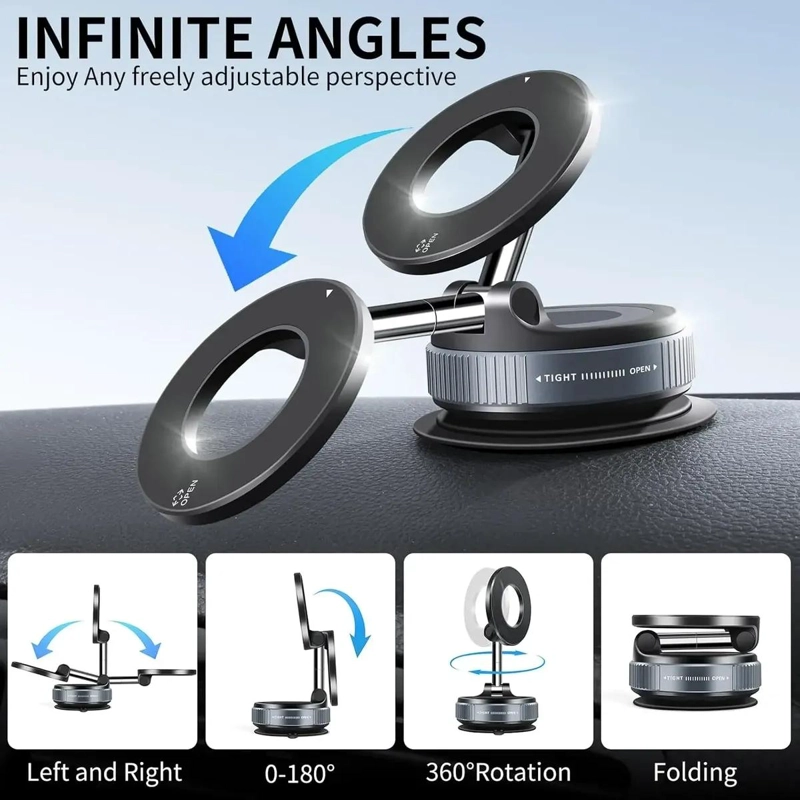 SOPORTE MAGNE TICO PARA CELULAR CON VENTOSA 360° - 5