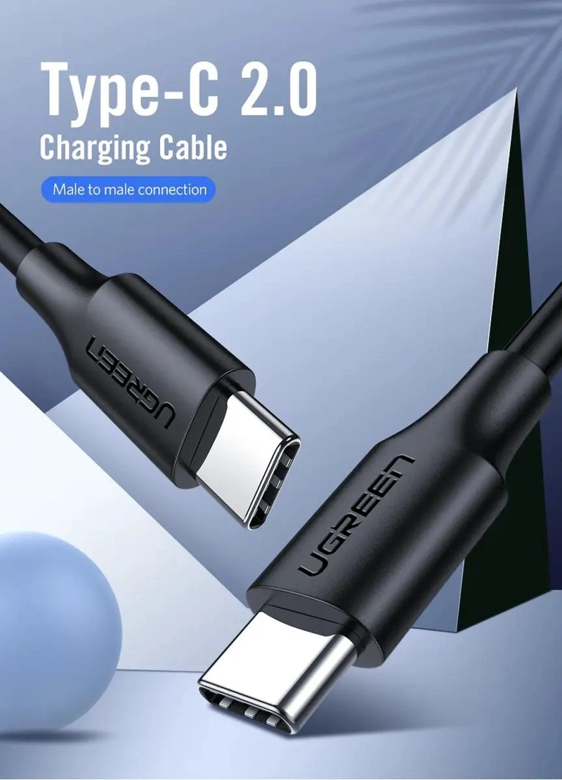 CABLE DE DATOS USB-C 2.0 A USB-C 2.0 3A 3M - 3