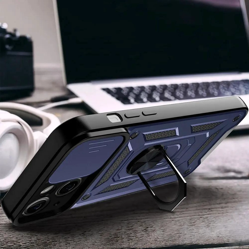 CARCASA ANTIGOLPE PARA IPHONE CON CUBRE CAMARA DESLIZABLE - 5