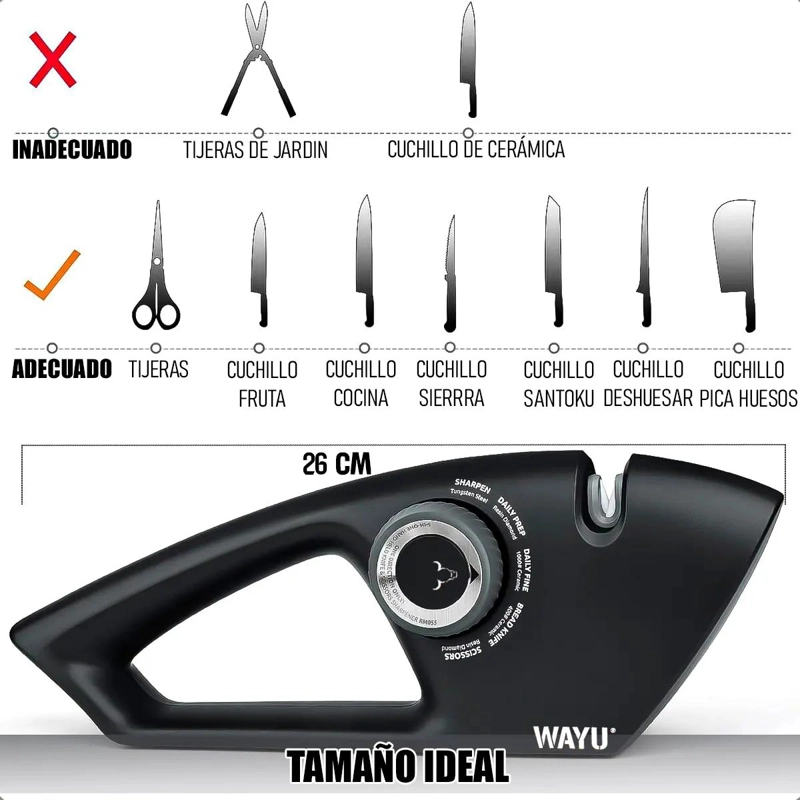 AFILADOR DE CUCHILLOS PROFESIONAL PARA COCINA - 2