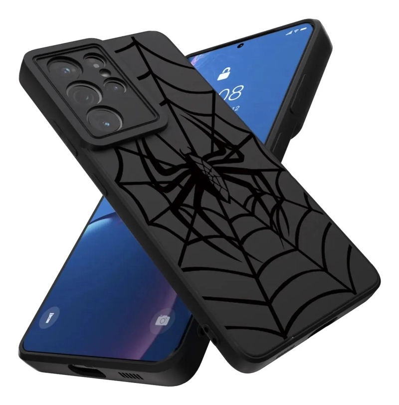 GENÉRICO CARCASA NEGRA PARA SAMSUNG GALAXY S21 ULTRA CON DIBUJOS