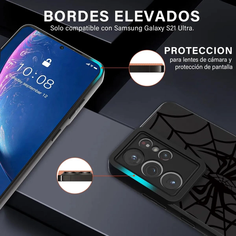 CARCASA NEGRA PARA SAMSUNG GALAXY S21 ULTRA CON DIBUJOS - 2