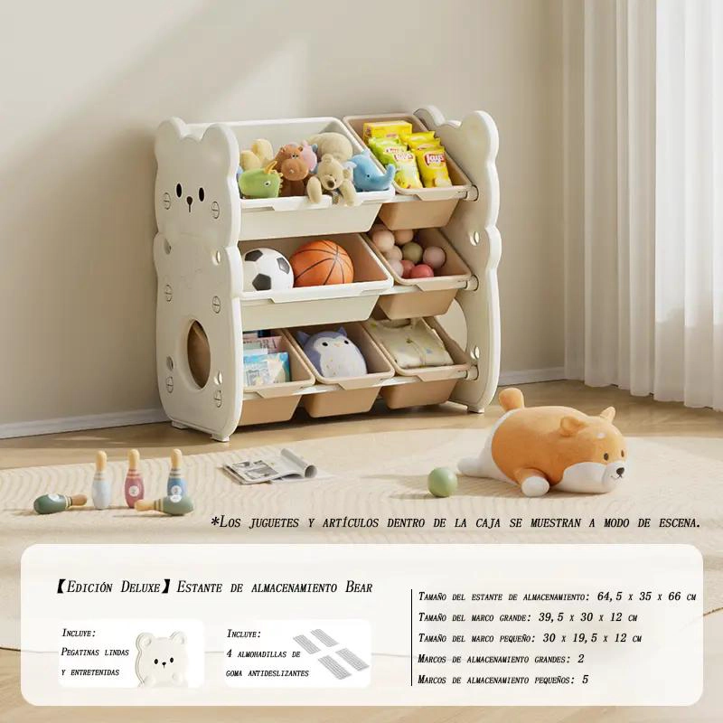 ESTANTE ORGANIZADOR INFANTIL PARA JUGUETES 67X38X66CM - 2