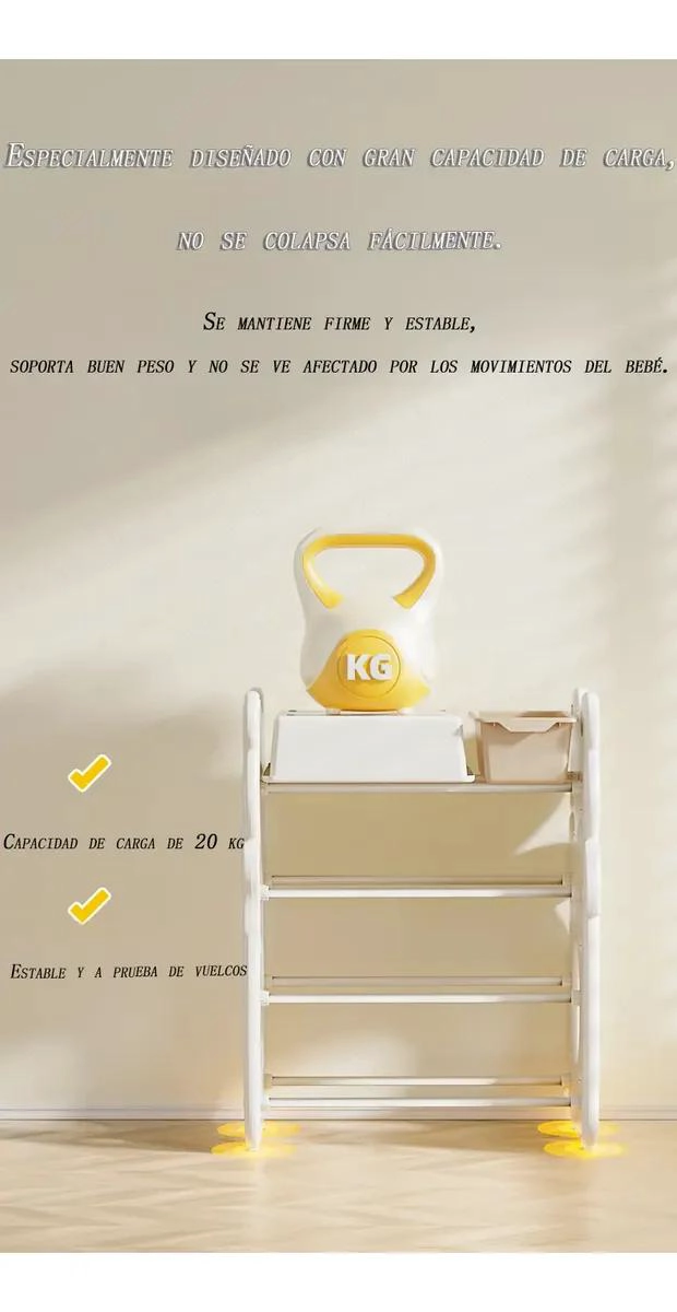 ESTANTE ORGANIZADOR INFANTIL PARA JUGUETES 67X38X66CM - 4