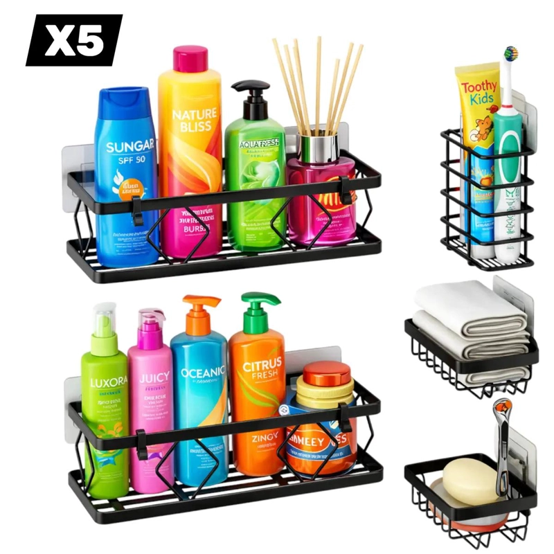 PACK DE 5 ESQUINEROS ORGANIZADORES PARA DUCHA - 1