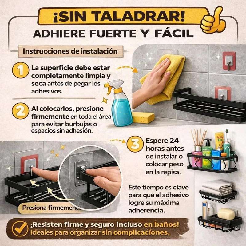 PACK DE 5 ESQUINEROS ORGANIZADORES PARA DUCHA - 5