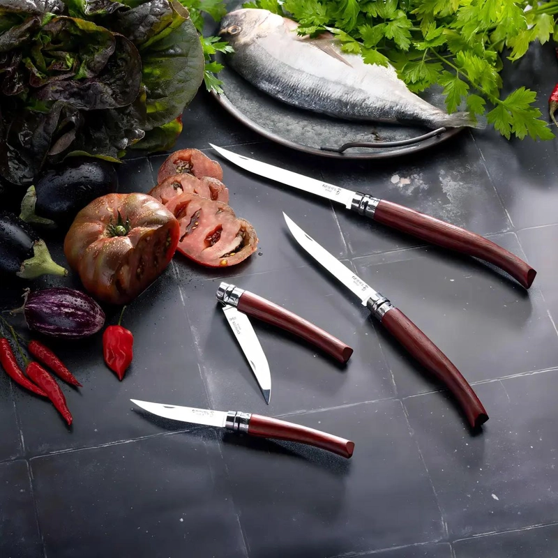 CUCHILLO OPINEL N°15 MANGO ROJO COLOR CREMA - 2