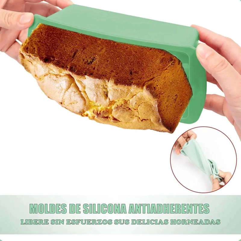 MOLDE DE SILICONA RECTANGULAR PARA PAN Y QUEQUE - 3