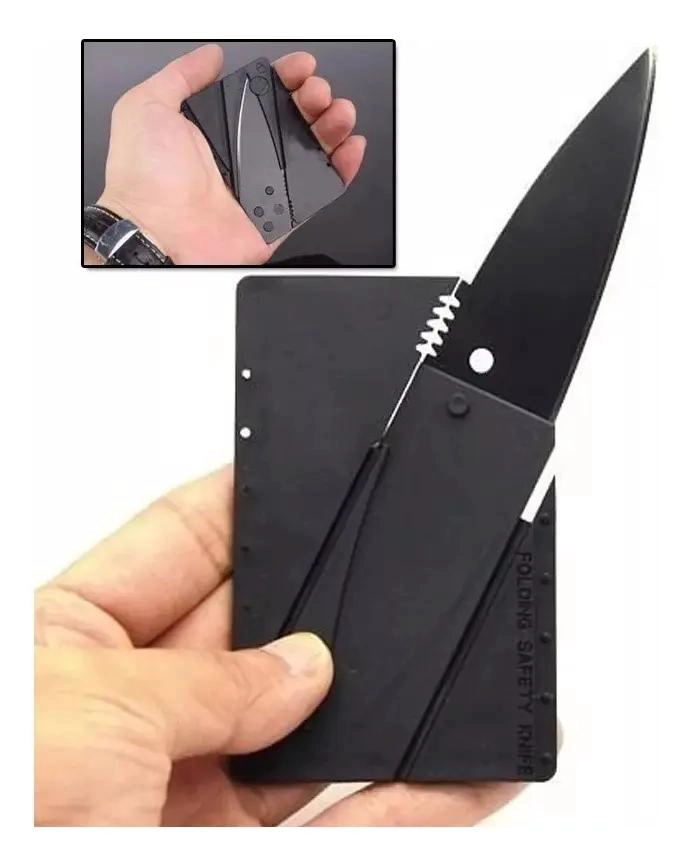 TARJETA CUCHILLO PLEGABLE COMPACTO ACERO INOXIDABLE - 1